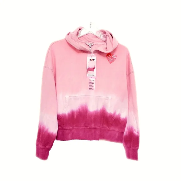 NWT Wildfox Set Womens Pink Gradient Tie Dye Olivia Hoodie & Joggers Set - Picture 6 of 15